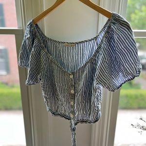 large striped crop top
